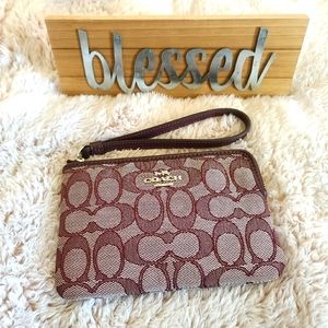 Coach Corner Zip Wristlet